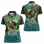 Aotearoa Tangaroa Atua Women Polo Shirt New Zealand God Of The Ocean