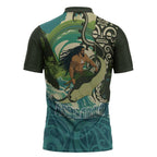 Aotearoa Tangaroa Atua Zipper Polo Shirt New Zealand God Of The Ocean - Aussie Hoodie