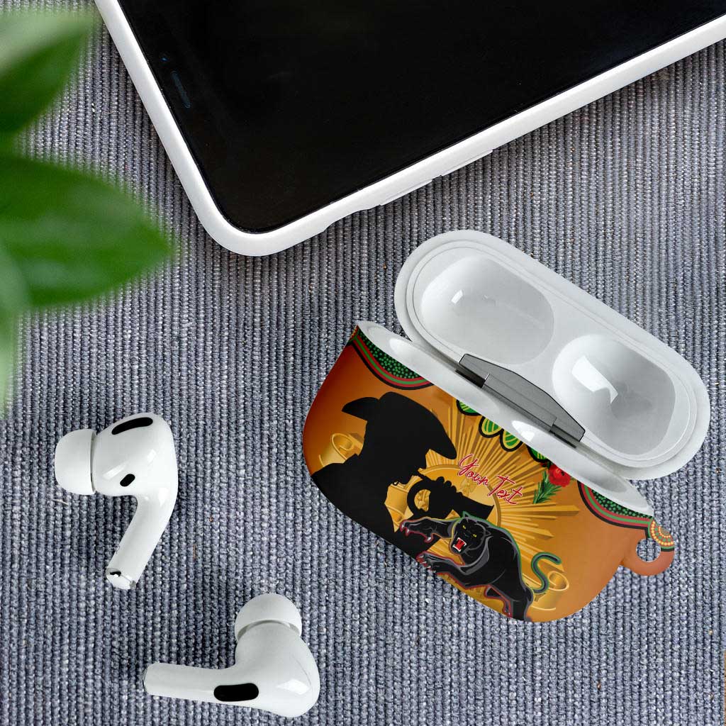 Personalised Panthers Rugby ANZAC Day AirPods Case Last Post Poppy We Will Remember Them