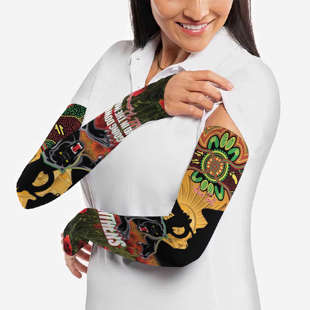 Personalised Panthers Rugby ANZAC Day Arm Sleeves Last Post Poppy We Will Remember Them