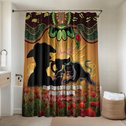 Personalised Panthers Rugby ANZAC Day Bathroom Set Last Post Poppy We Will Remember Them