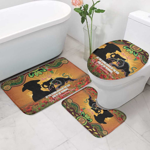 Personalised Panthers Rugby ANZAC Day Bathroom Set Last Post Poppy We Will Remember Them
