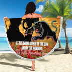 Personalised Panthers Rugby ANZAC Day Beach Blanket Last Post Poppy We Will Remember Them
