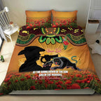 Personalised Panthers Rugby ANZAC Day Bedding Set Last Post Poppy We Will Remember Them