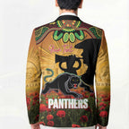 Personalised Panthers Rugby ANZAC Day Blazer Last Post Poppy We Will Remember Them