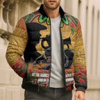 Personalised Panthers Rugby ANZAC Day Bomber Puffer Jacket Last Post Poppy We Will Remember Them