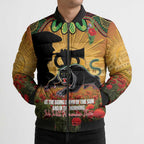 Personalised Panthers Rugby ANZAC Day Bomber Puffer Jacket Last Post Poppy We Will Remember Them
