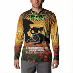 Personalised Panthers Rugby ANZAC Day Button Sweatshirt Last Post Poppy We Will Remember Them