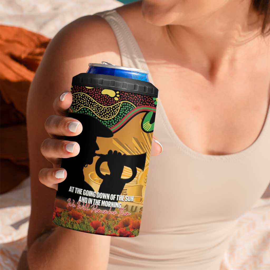 Personalised Panthers Rugby ANZAC Day 4 in 1 Can Cooler Tumbler Last Post Poppy We Will Remember Them