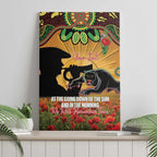 Personalised Panthers Rugby ANZAC Day Canvas Wall Art Last Post Poppy We Will Remember Them