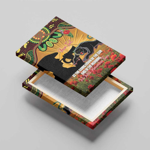 Personalised Panthers Rugby ANZAC Day Canvas Wall Art Last Post Poppy We Will Remember Them