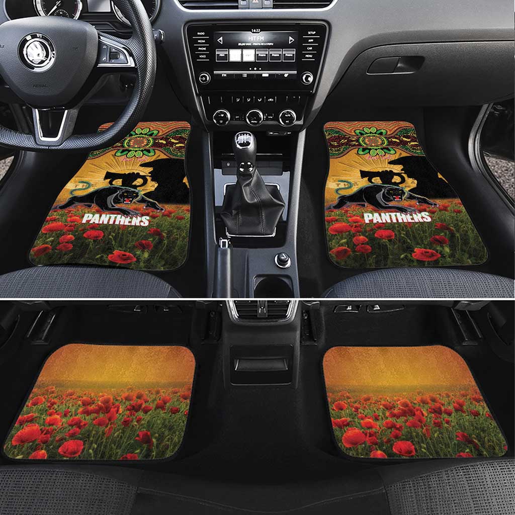 Personalised Panthers Rugby ANZAC Day Car Mats Last Post Poppy We Will Remember Them