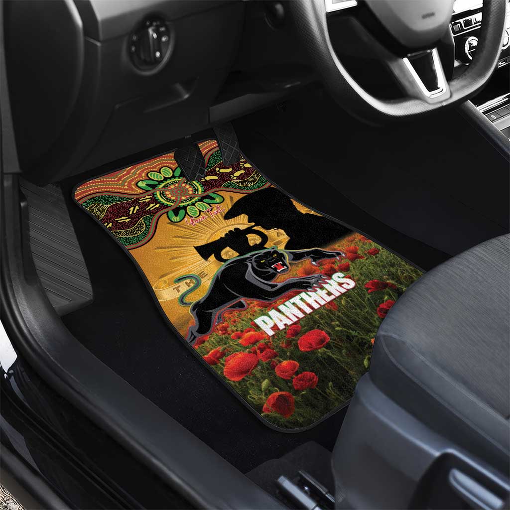 Personalised Panthers Rugby ANZAC Day Car Mats Last Post Poppy We Will Remember Them