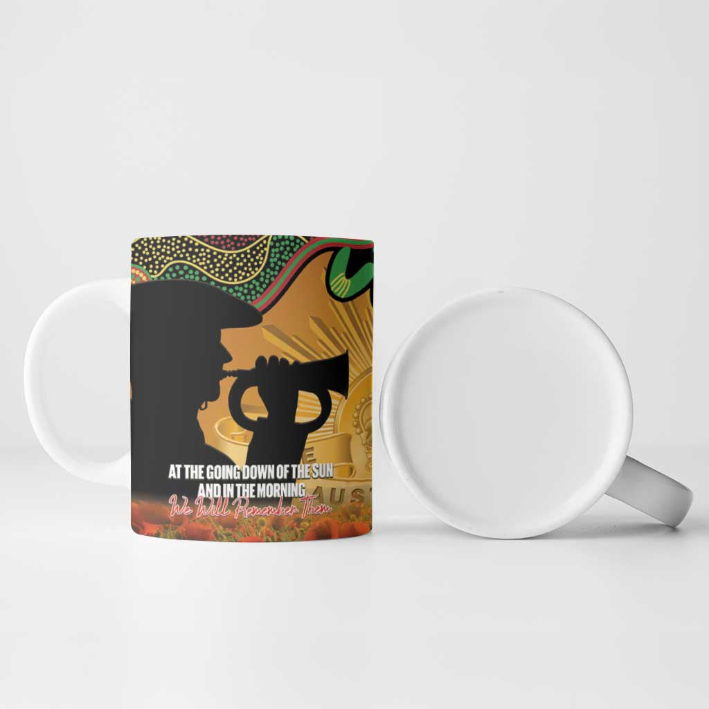 Personalised Panthers Rugby ANZAC Day Ceramic Mug Last Post Poppy We Will Remember Them