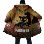 Personalised Panthers Rugby ANZAC Day Cloak Last Post Poppy We Will Remember Them