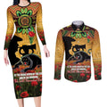 Personalised Panthers Rugby ANZAC Day Couples Matching Long Sleeve Bodycon Dress and Long Sleeve Button Shirt Last Post Poppy We Will Remember Them