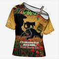 Personalised Panthers Rugby ANZAC Day Cross Shoulder Shirt Last Post Poppy We Will Remember Them