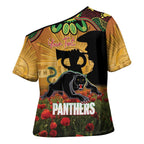 Personalised Panthers Rugby ANZAC Day Cross Shoulder Shirt Last Post Poppy We Will Remember Them