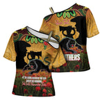 Personalised Panthers Rugby ANZAC Day Cross Shoulder Shirt Last Post Poppy We Will Remember Them