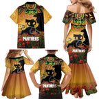 Personalised Panthers Rugby ANZAC Day Family Matching Mermaid Dress and Hawaiian Shirt Last Post Poppy We Will Remember Them