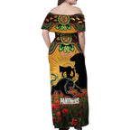 Personalised Panthers Rugby ANZAC Day Family Matching Off Shoulder Maxi Dress and Hawaiian Shirt Last Post Poppy We Will Remember Them
