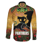 Personalised Panthers Rugby ANZAC Day Family Matching Summer Maxi Dress and Hawaiian Shirt Last Post Poppy We Will Remember Them