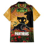 Personalised Panthers Rugby ANZAC Day Hawaiian Shirt Last Post Poppy We Will Remember Them