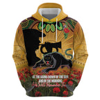 Personalised Panthers Rugby ANZAC Day Hoodie Last Post Poppy We Will Remember Them