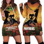 Personalised Panthers Rugby ANZAC Day Hoodie Dress Last Post Poppy We Will Remember Them