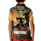 Personalised Panthers Rugby ANZAC Day Kid Polo Shirt Last Post Poppy We Will Remember Them