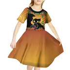 Personalised Panthers Rugby ANZAC Day Kid Short Sleeve Dress Last Post Poppy We Will Remember Them