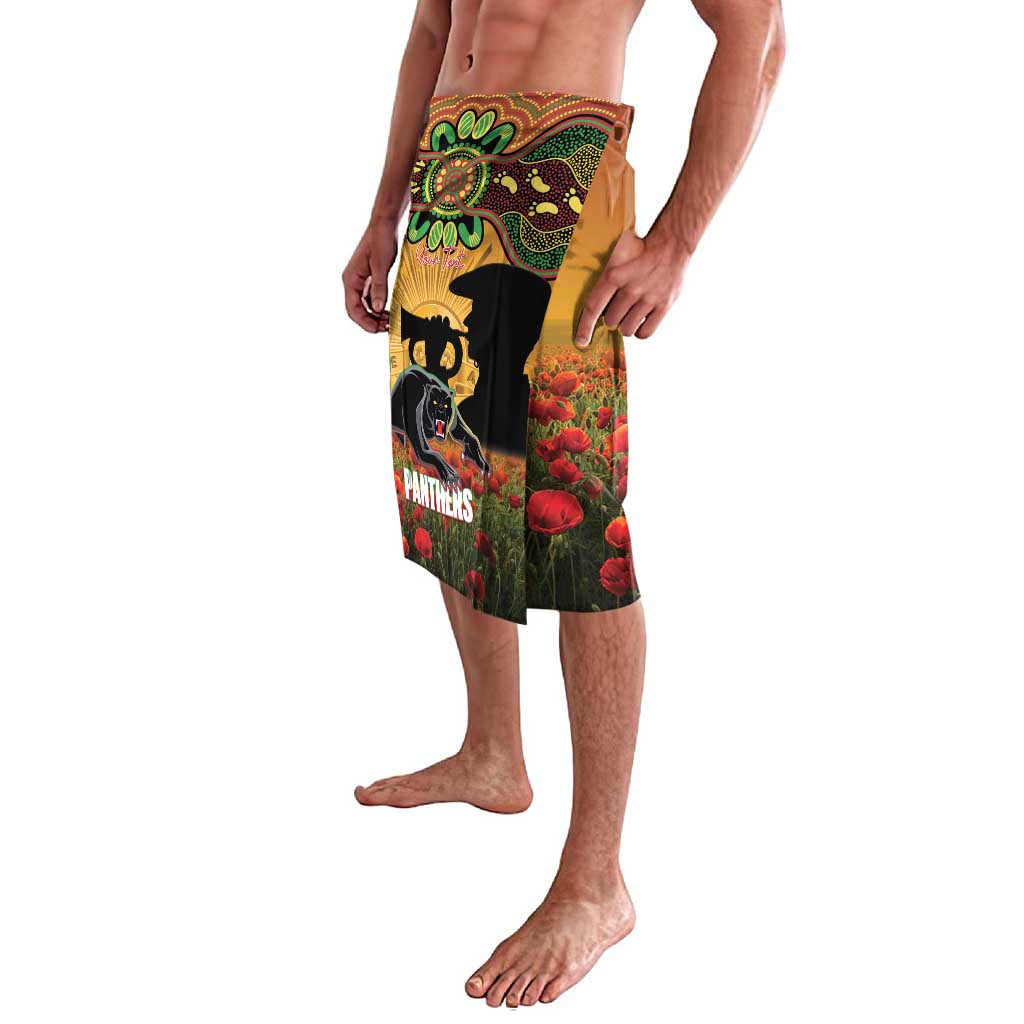 Personalised Panthers Rugby ANZAC Day Lavalava Last Post Poppy We Will Remember Them
