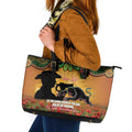 Personalised Panthers Rugby ANZAC Day Leather Tote Bag Last Post Poppy We Will Remember Them
