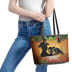Personalised Panthers Rugby ANZAC Day Leather Tote Bag Last Post Poppy We Will Remember Them