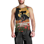 Personalised Panthers Rugby ANZAC Day Men Tank Top Last Post Poppy We Will Remember Them