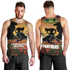 Personalised Panthers Rugby ANZAC Day Men Tank Top Last Post Poppy We Will Remember Them