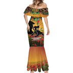 Personalised Panthers Rugby ANZAC Day Mermaid Dress Last Post Poppy We Will Remember Them