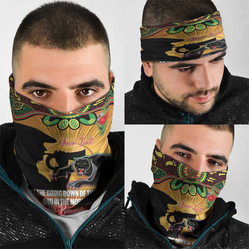 Personalised Panthers Rugby ANZAC Day Neck Gaiter Last Post Poppy We Will Remember Them