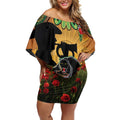 Personalised Panthers Rugby ANZAC Day Off Shoulder Short Dress Last Post Poppy We Will Remember Them
