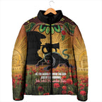 Personalised Panthers Rugby ANZAC Day Padded Jacket Last Post Poppy We Will Remember Them