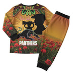 Personalised Panthers Rugby ANZAC Day Pajama Set Last Post Poppy We Will Remember Them
