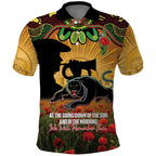 Personalised Panthers Rugby ANZAC Day Polo Shirt Last Post Poppy We Will Remember Them