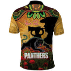 Personalised Panthers Rugby ANZAC Day Polo Shirt Last Post Poppy We Will Remember Them