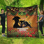 Personalised Panthers Rugby ANZAC Day Quilt Last Post Poppy We Will Remember Them
