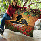 Personalised Panthers Rugby ANZAC Day Quilt Last Post Poppy We Will Remember Them