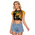 Personalised Panthers Rugby ANZAC Day Raglan Cropped T Shirt Last Post Poppy We Will Remember Them
