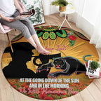 Personalised Panthers Rugby ANZAC Day Round Carpet Last Post Poppy We Will Remember Them