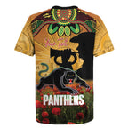 Personalised Panthers Rugby ANZAC Day Rugby Jersey Last Post Poppy We Will Remember Them