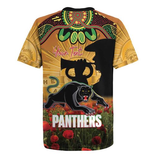 Personalised Panthers Rugby ANZAC Day Rugby Jersey Last Post Poppy We Will Remember Them