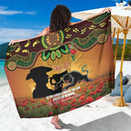 Personalised Panthers Rugby ANZAC Day Sarong Last Post Poppy We Will Remember Them